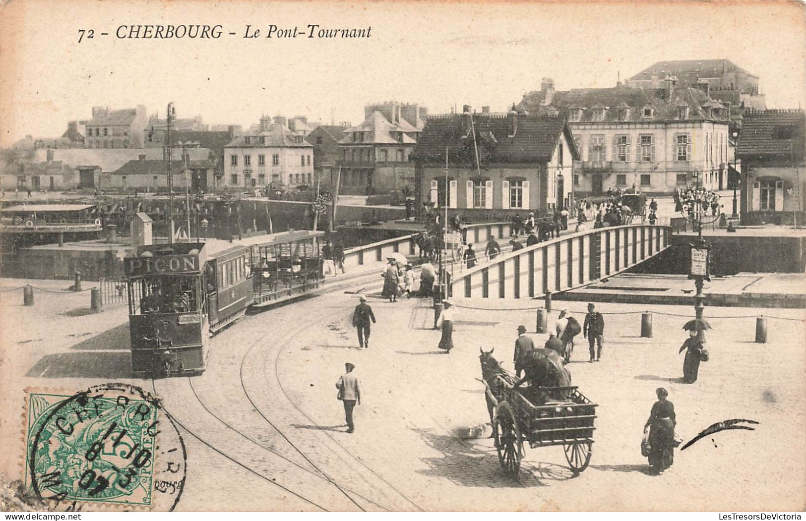 FRANCE - Cherbourg - Le Pont Tournant - PICON - Carte Postale Ancienne - Cherbourg