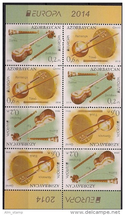 2014 Aserbaidschan / Azerbaijan / Azerbaidjan Booklet Mi. 1038-9 D **MNH  Europa - 2014