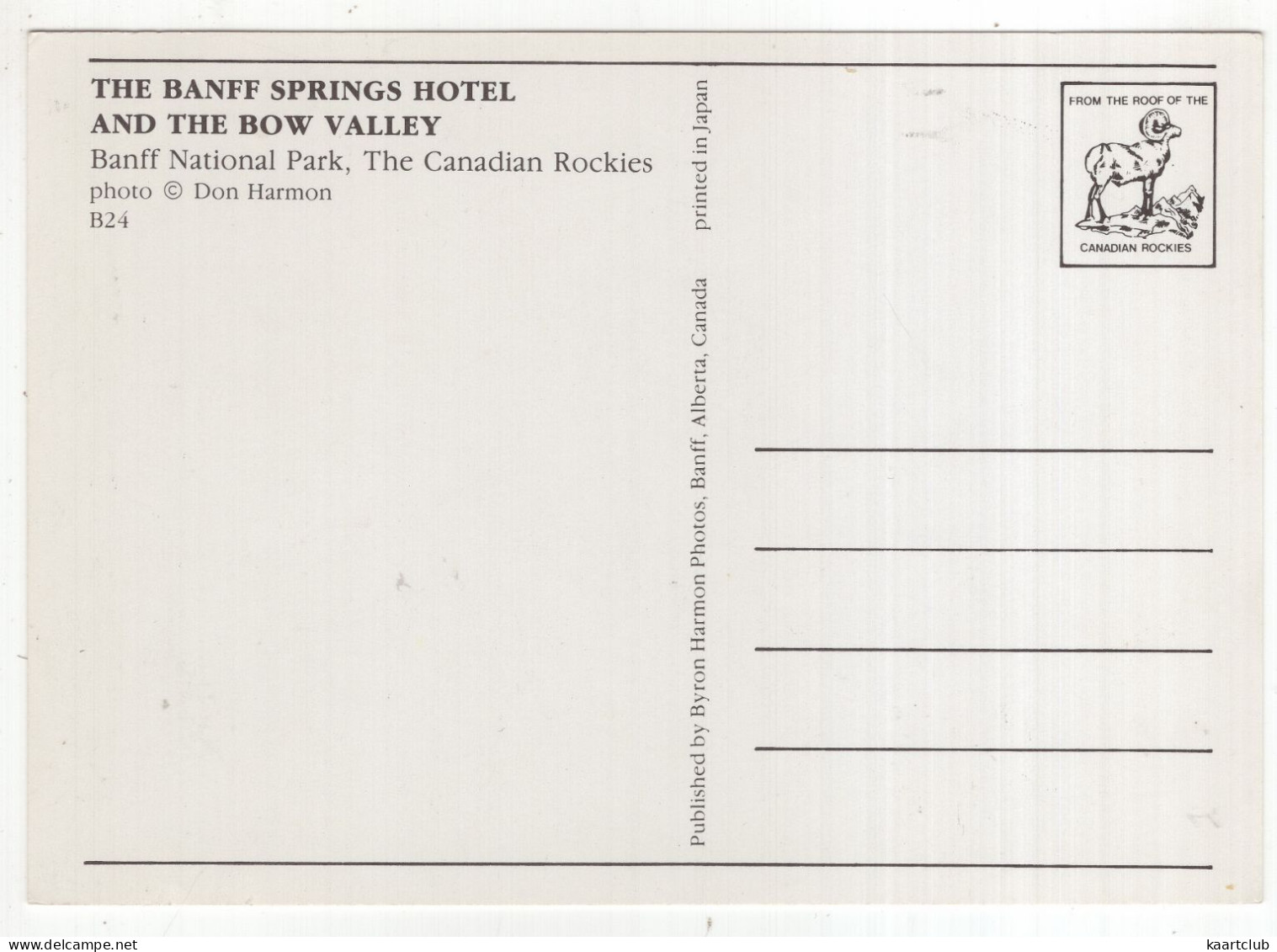 The Banff Springs Hotel And The Bow Valley - Banff National Park, The Canadian Rockies - Banff