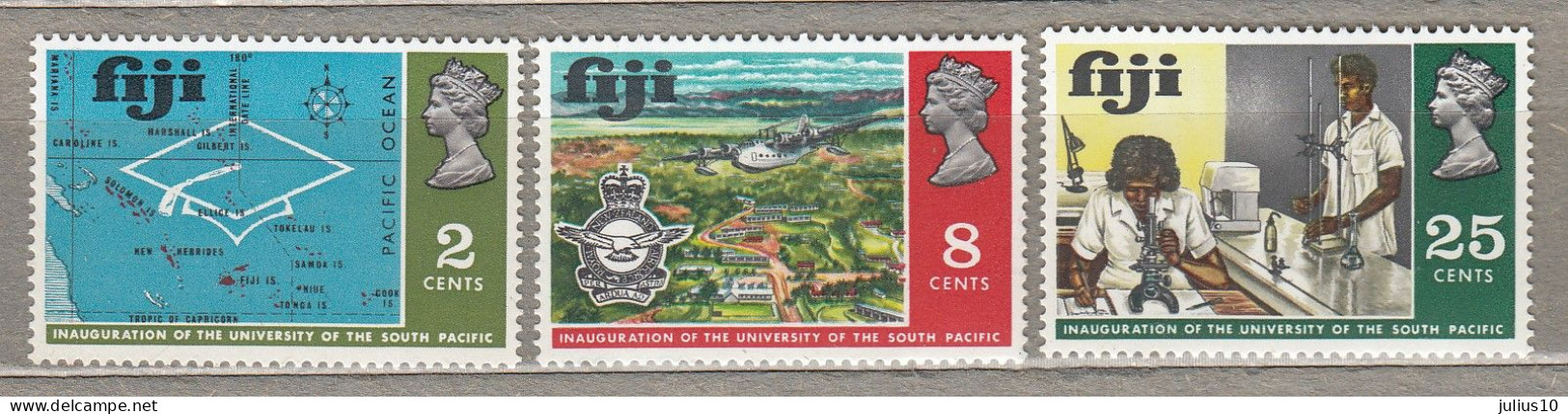 FIJI 1969 South Pacific University MNH(**) Mi 255-257 #34299 - Fiji (...-1970)