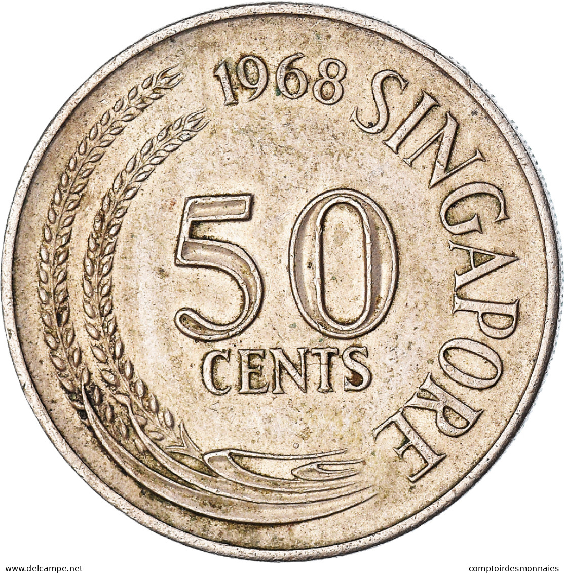 Monnaie, Singapour, 50 Cents, 1968 - Singapour