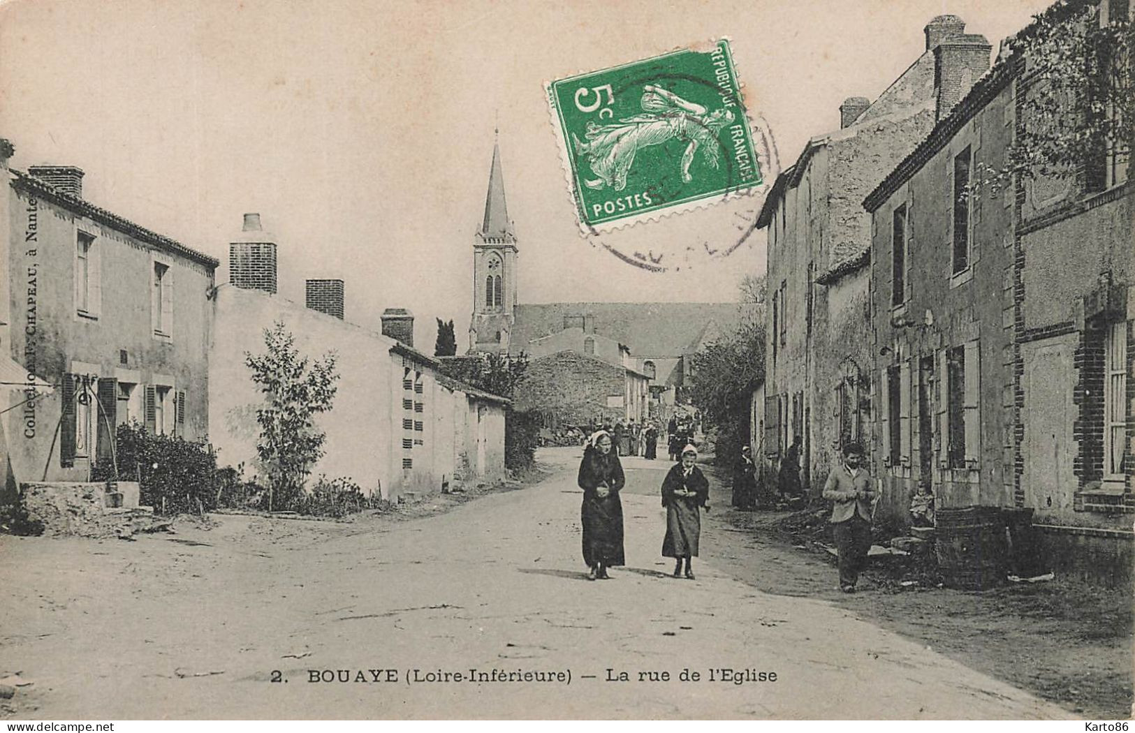 Bouaye * La Rue De L'église * Villageois - Bouaye