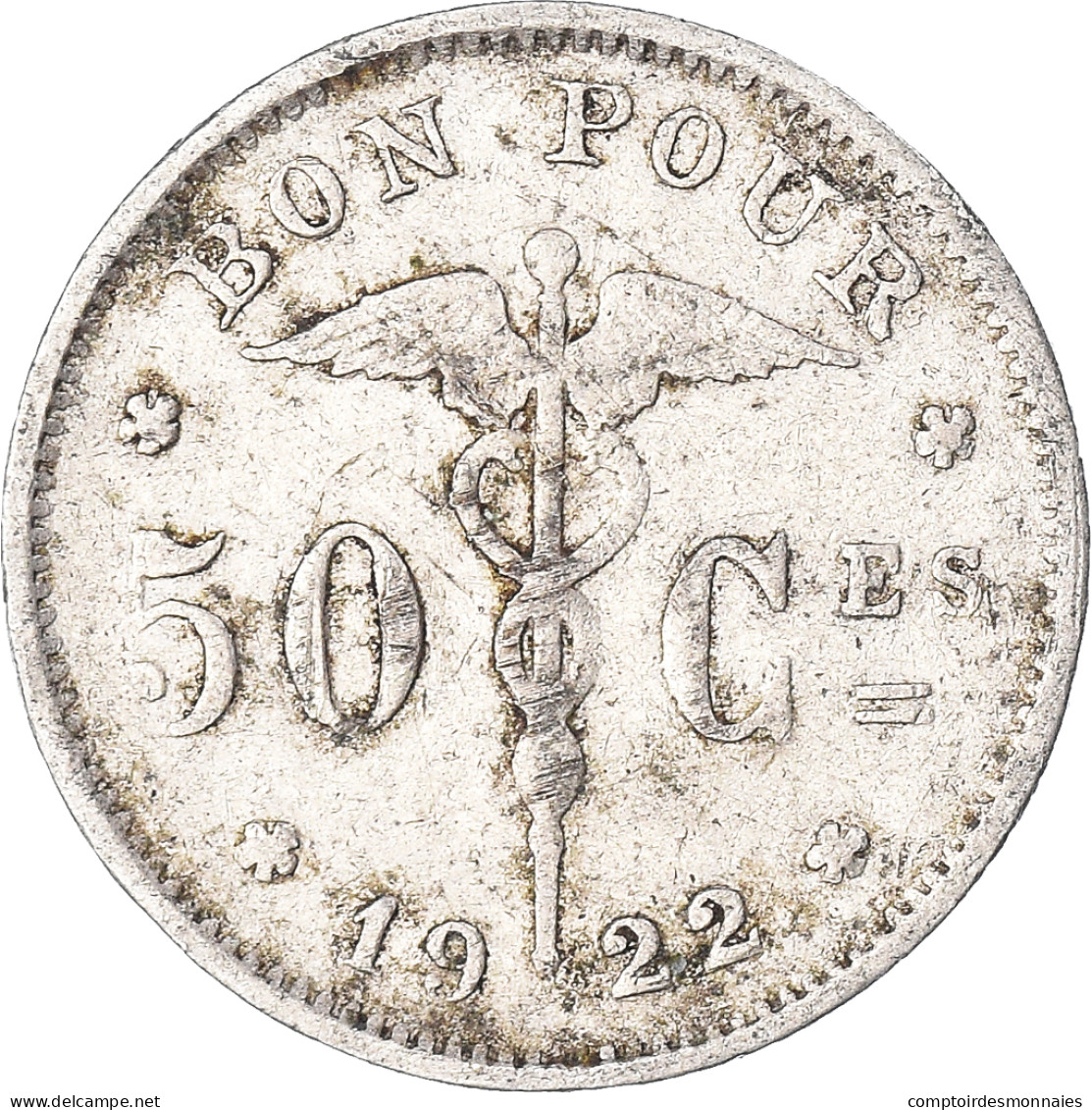 Monnaie, Belgique, 50 Centimes, 1922 - 50 Cent