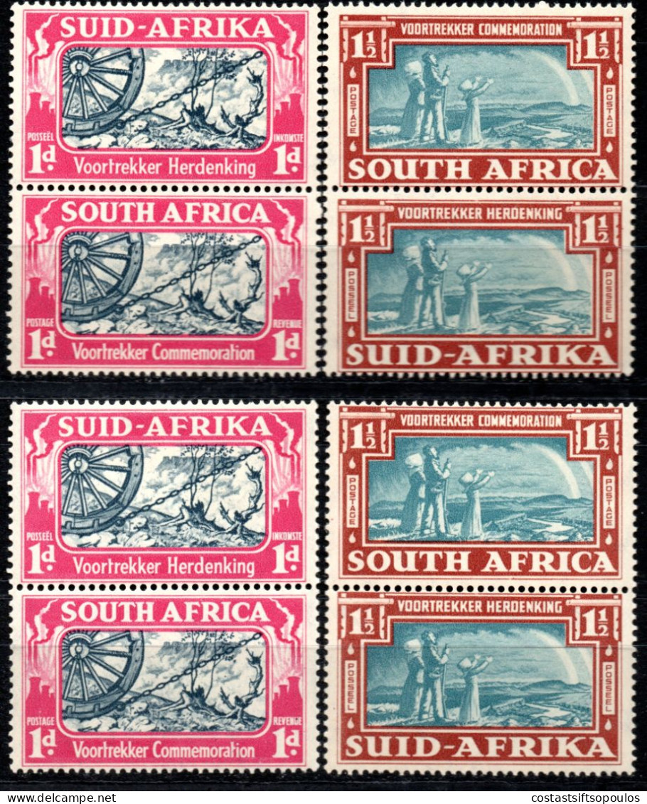 2305. SOUTH AFRICA. 1938 VOORTREKKER  SG. 80-81 X 2 MNH - Ongebruikt