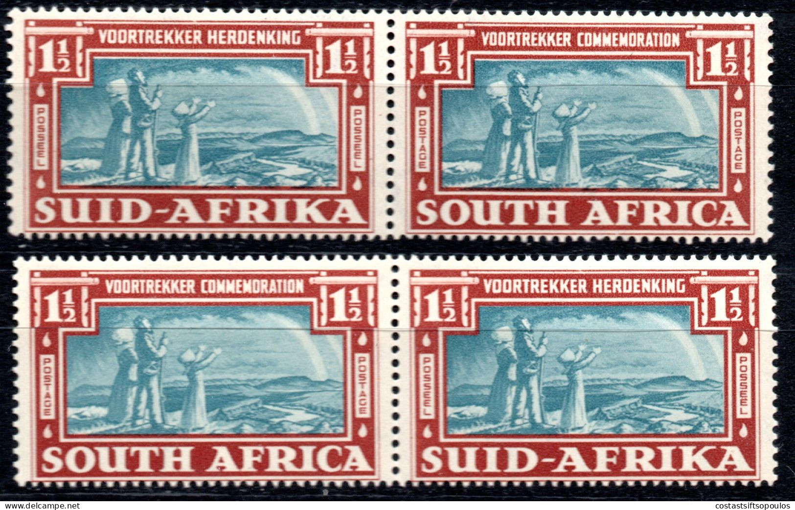 2306. SOUTH AFRICA. 1938 VOORTREKKER  SG. 81 X 2 MNH - Ongebruikt