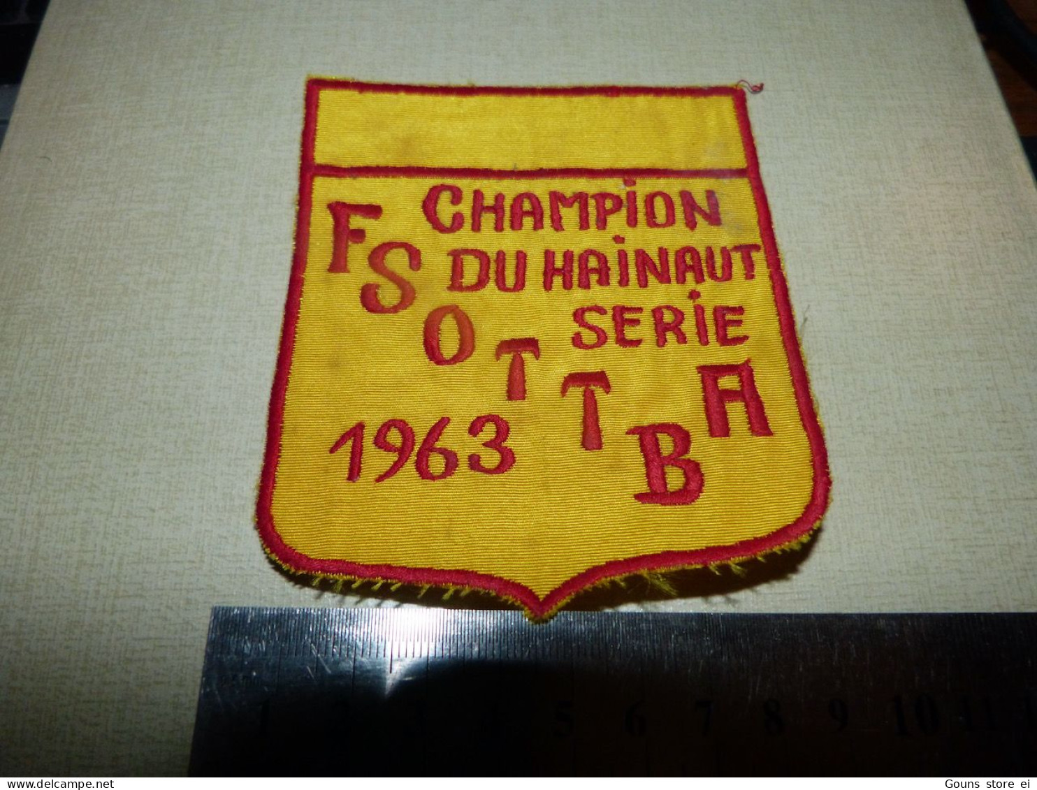 BC13-12 Ecusson Champion Tennis De Table 1963 Hainaut Série A - Sport Ouvrier FSOTTB - Tafeltennis