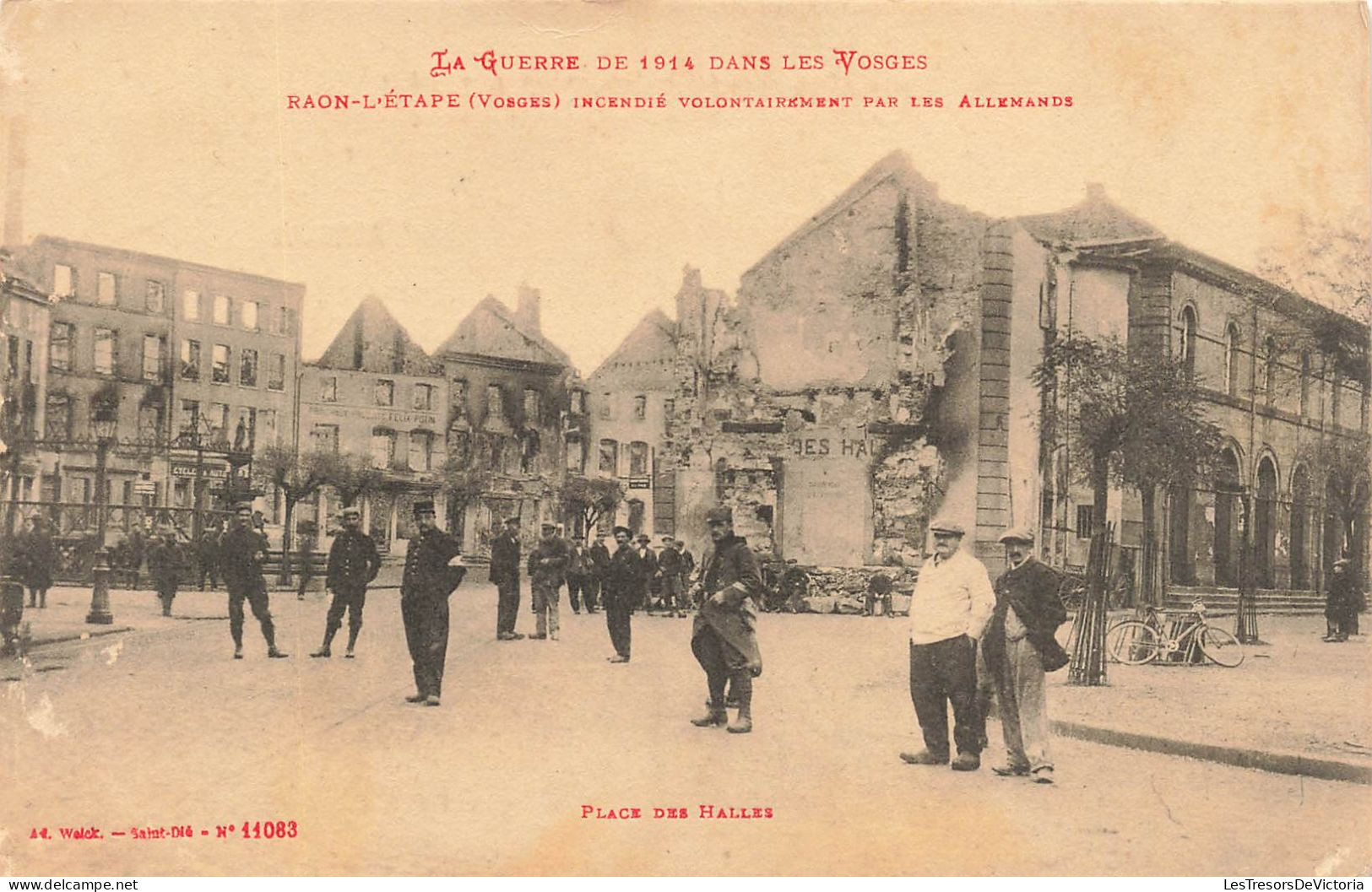 FRANCE - Raon L'Etape Incendié Volontairement Par Les Allemands - Animé - Carte Postale Ancienne - Raon L'Etape