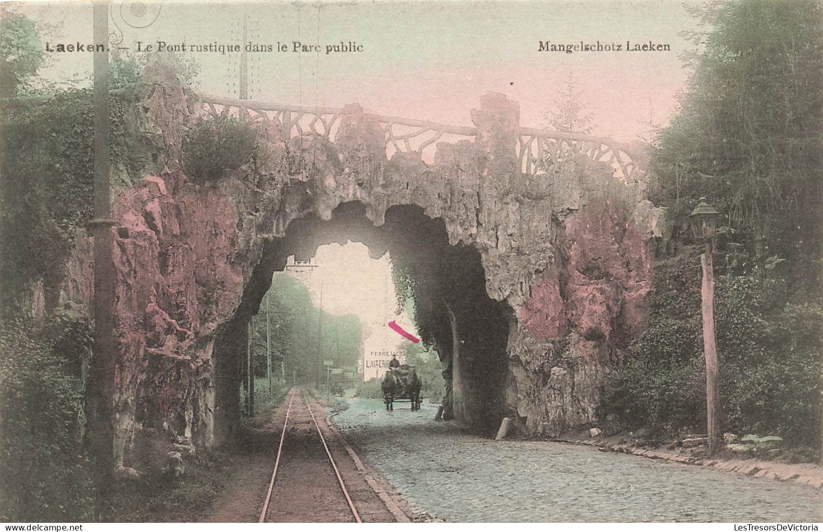 BELGIQUE - Laeken - Le Pont Rustique Dans Le Parc Public - Colorisé - Carte Postale Ancienne - Laeken