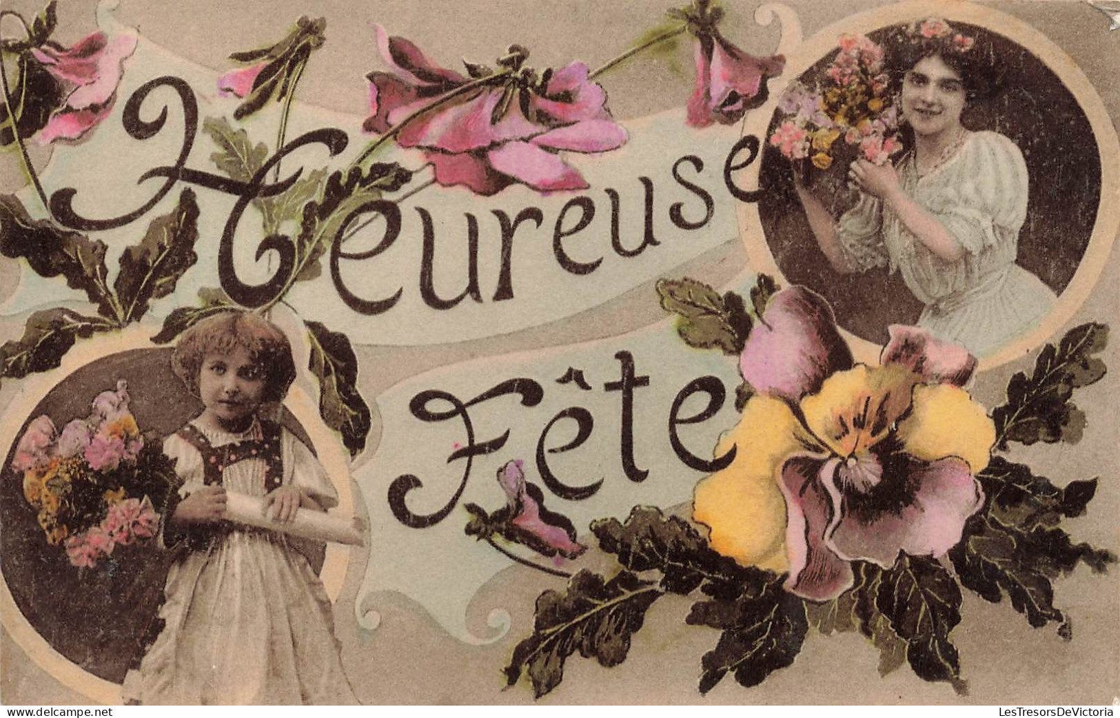 FETES ET VOEUX - Heureuse Fête - Colorisé - Carte Postale Ancienne - Other & Unclassified