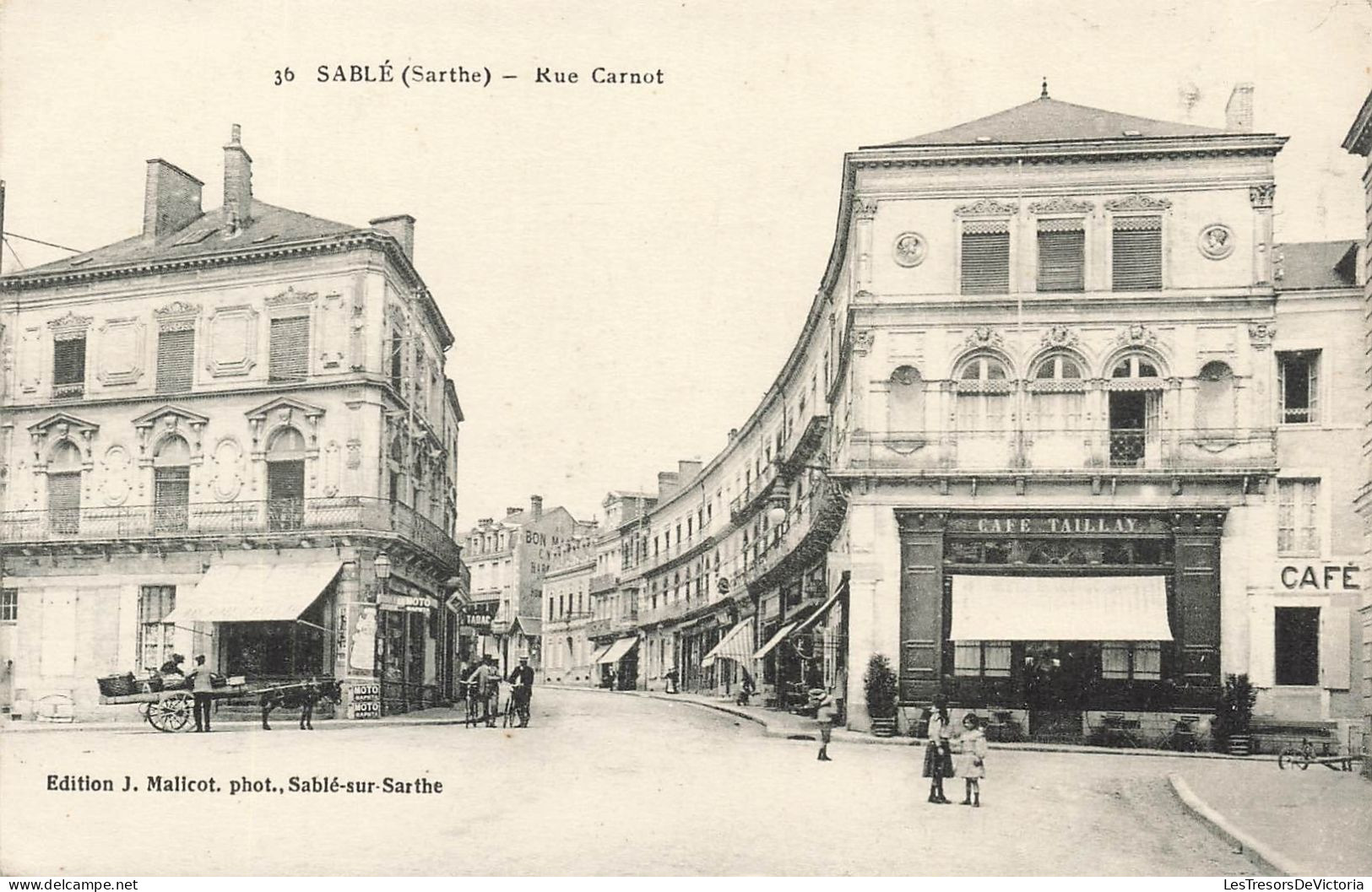 FRANCE - Sablé - Rue Carnot - Carte Postale Ancienne - Sable Sur Sarthe