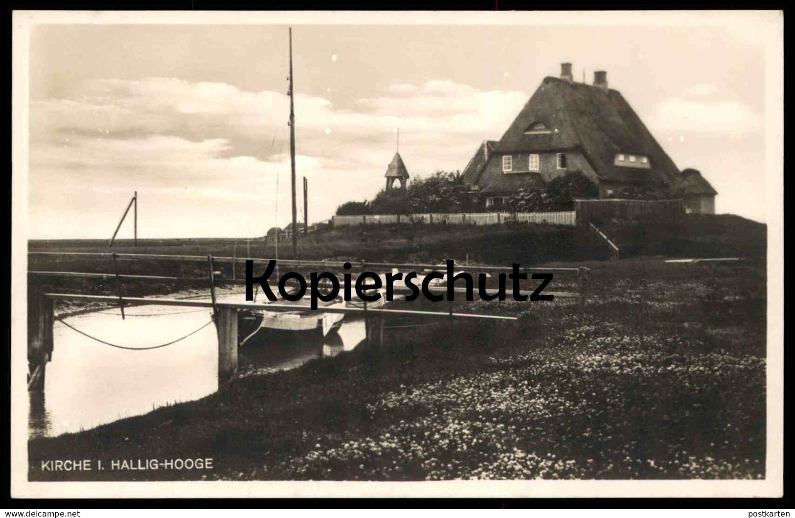 ALTE POSTKARTE HALLIG HOOGE KIRCHE Church église Ansichtskarte AK Cpa Postcard - Halligen