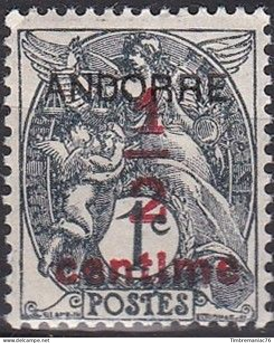 Andorre Français T U C 1931 YF 1 Neuf - Nuevos