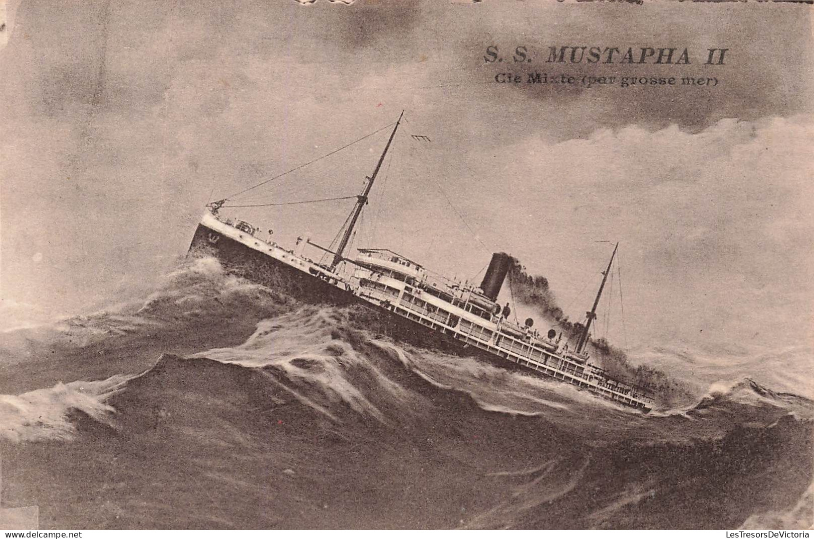 TRANSPORT - Bateau - Paquebot - SS MUSTAPHA I - Cie Mixte Par Grosse Mer - Carte Postale Ancienne - Dampfer