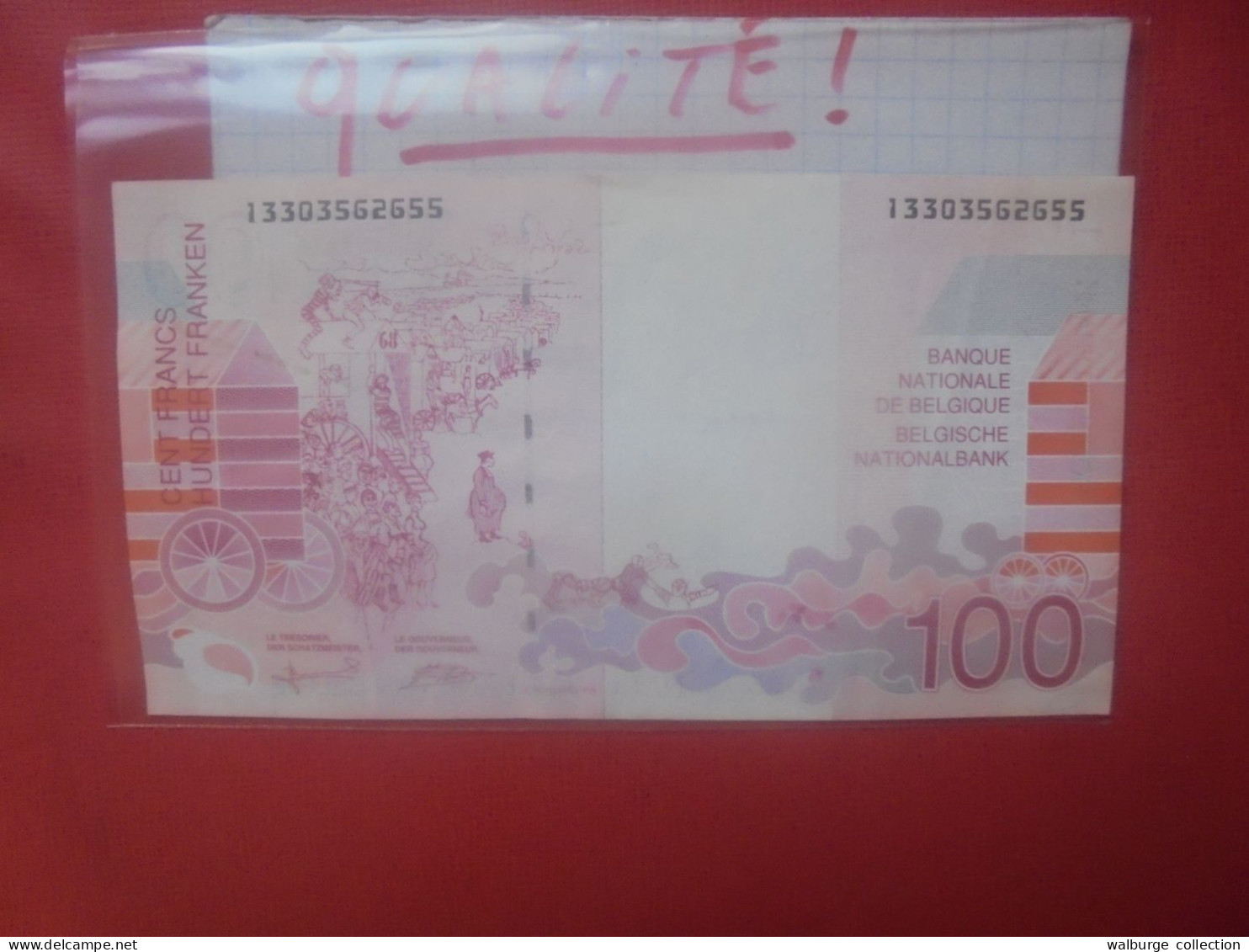 BELGIQUE 100 Francs 1995-2001 Circuler Belle Qualité (B.32) - 100 Frank