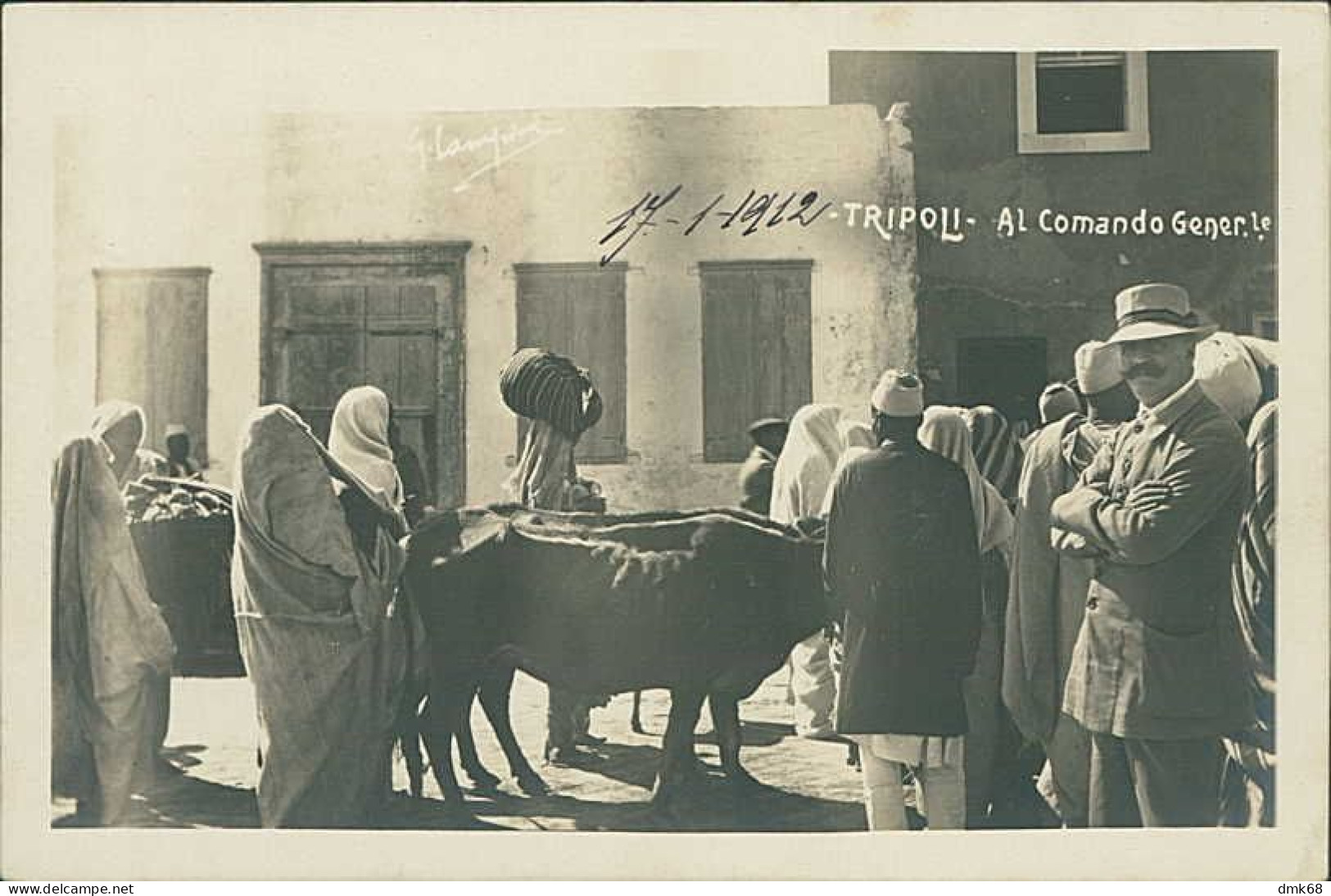 LIBIA / LIBYA - TRIPOLI - GENERAL COMMAND / COMANDO GENERALE - RPPC POSTCARD 1910s (12318) - Libia