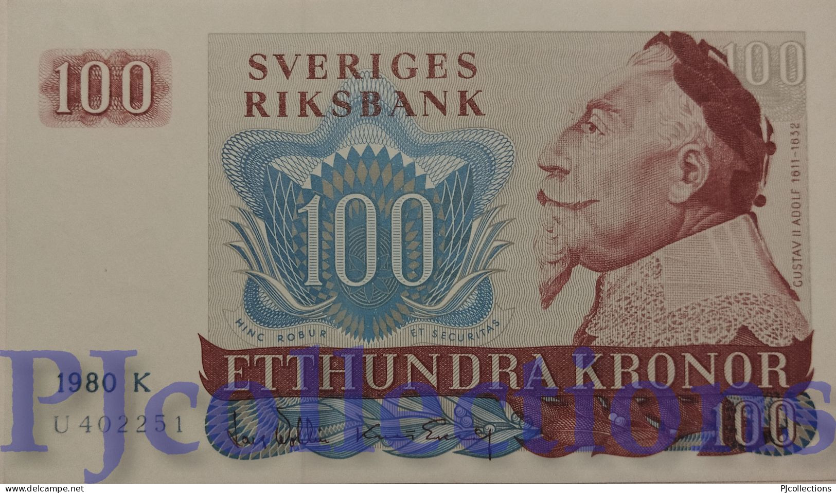 SWEDEN 100 KRONOR 1980 PICK 54c AU/UNC - Sweden