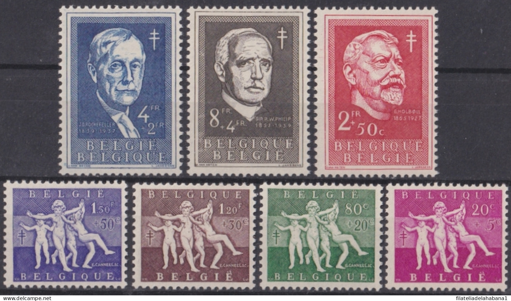 F-EX47410 BELGIUM MNH 1955 ANTI-TUBERCULOSIS FUND FAMOUS PEOPLE MEDICINE +67€.  - Other & Unclassified