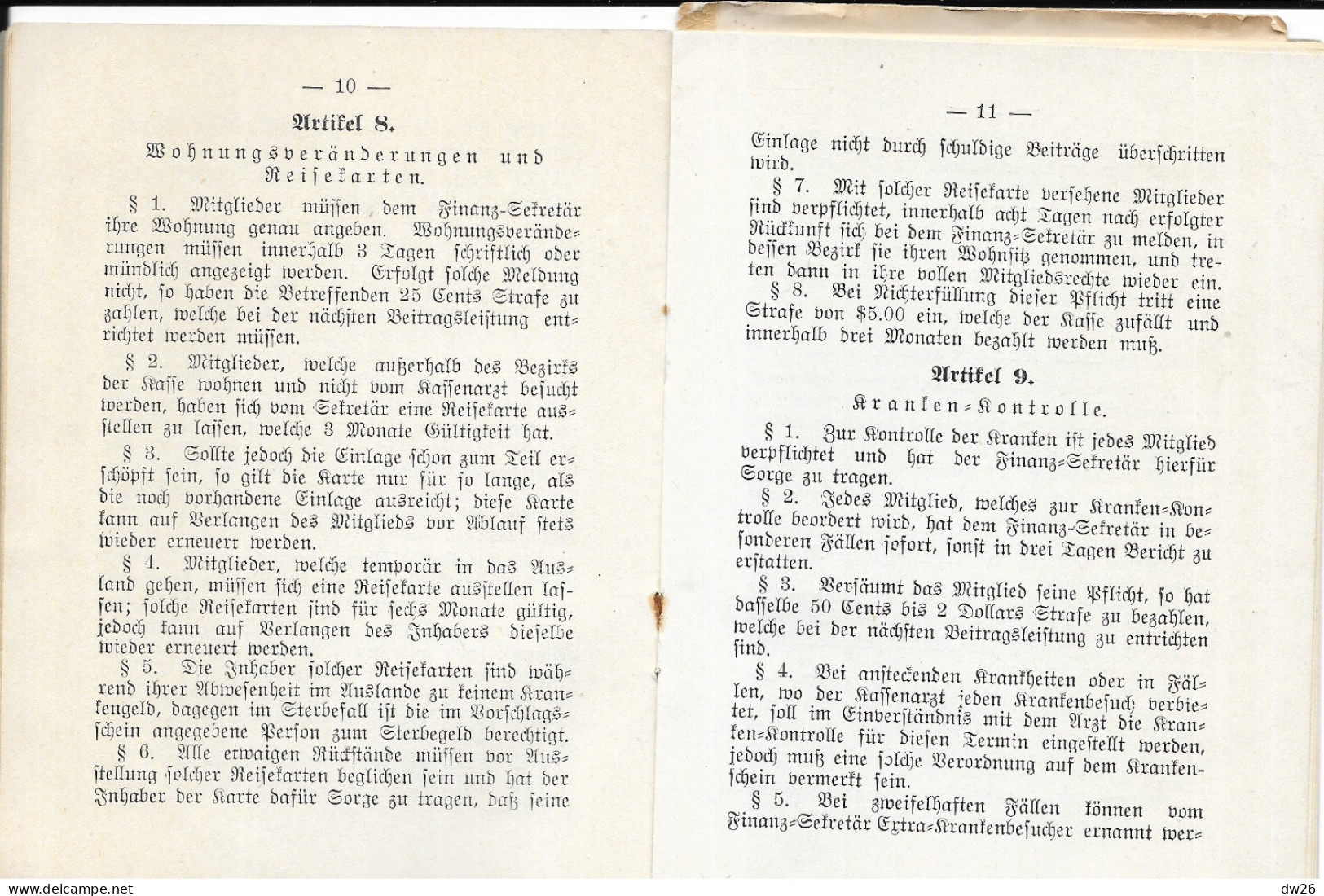 Statuten Allgemeinen Arbeiter Kranken Und Sterbekasse Du 1 Februar 1901 - Guide Assurance Maladie 1924 - Medizin & Gesundheit