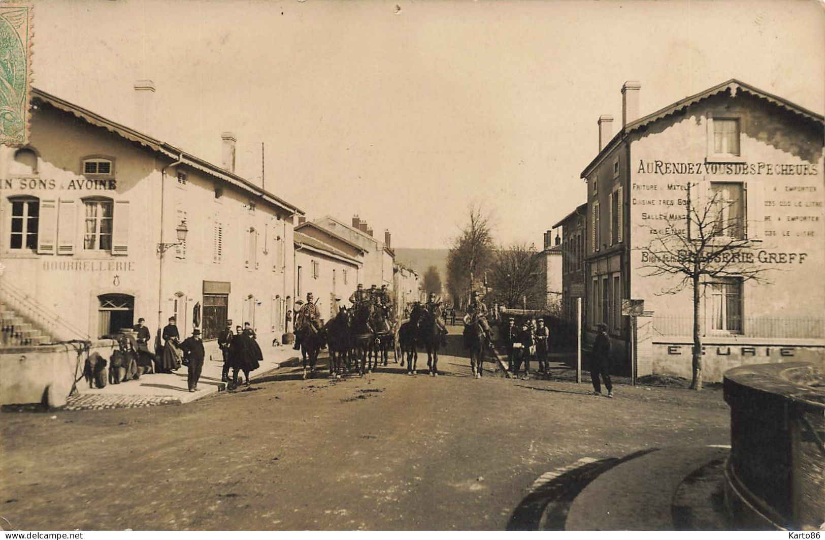 Neuves Maisons * Carte Photo 1906 * Pendant La Grève Grèves * Au Rendez Vous Des Pêcheurs Bourrellerie - Neuves Maisons