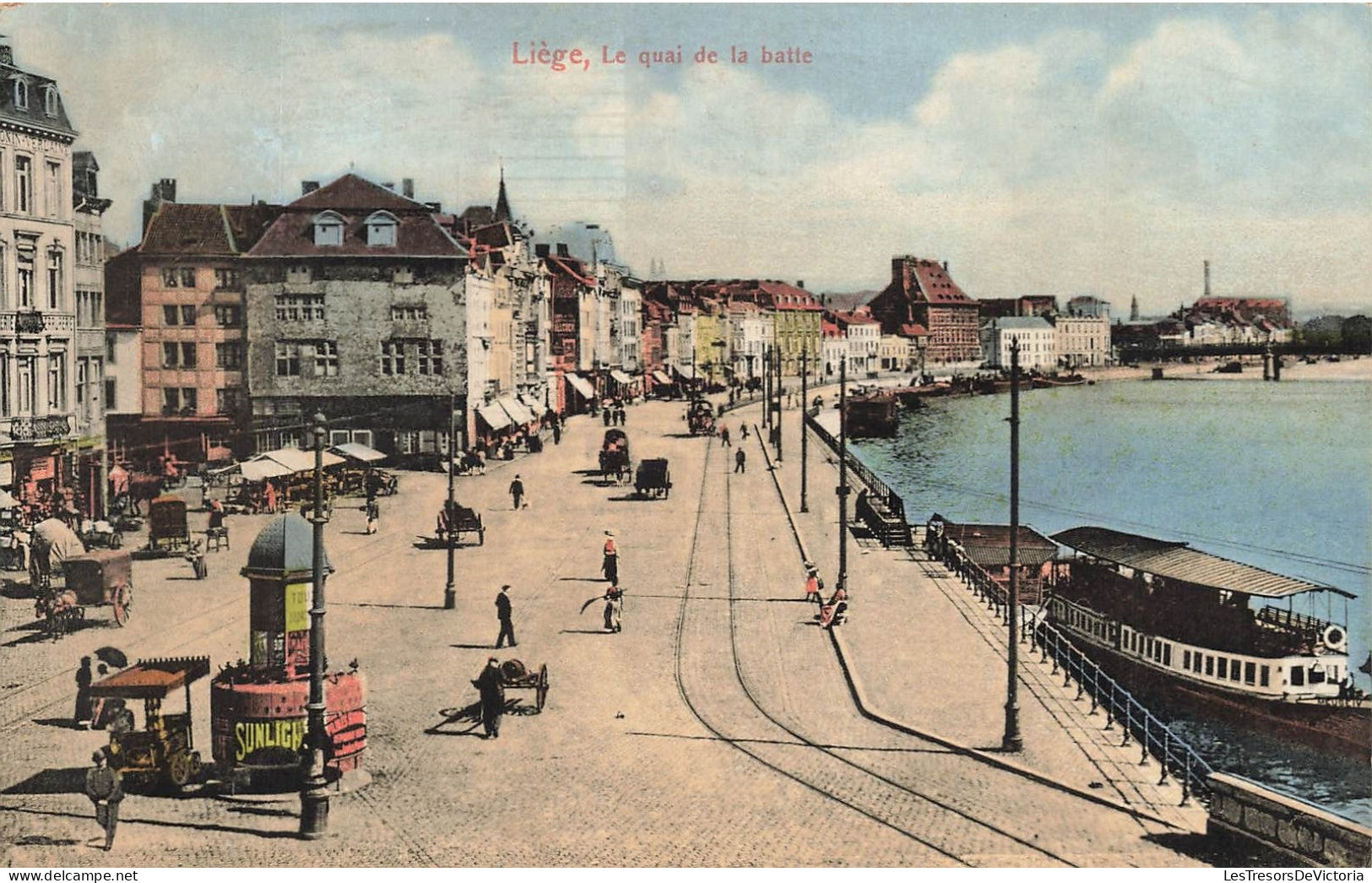 BELGIQUE - Liège - Vue Sur Le Quai De La Batte - Colorisé - Carte Postale Ancienne - Liege