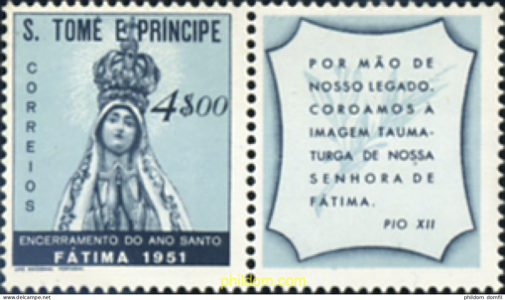 360730 MNH SANTO TOME Y PRINCIPE 1951 AÑO SANTO - St. Thomas & Prince