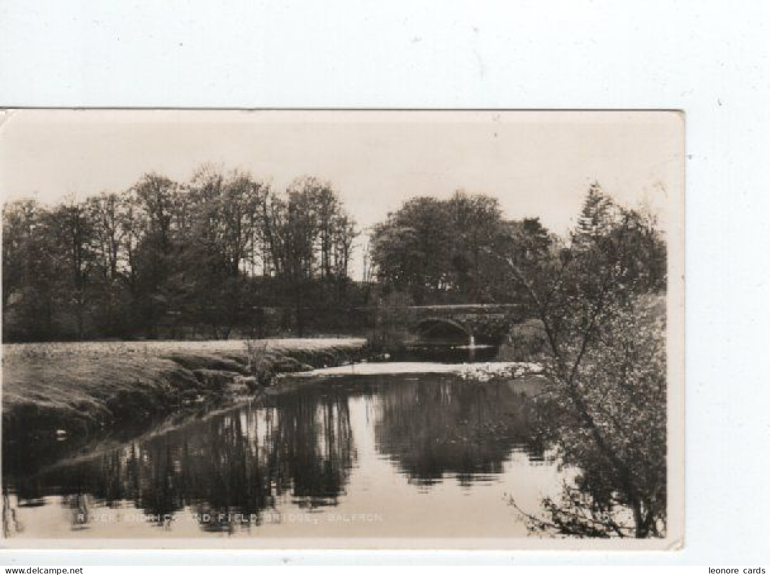 Cpa.Ecosse.Balfron.River Endrick & Field.Bridge - Stirlingshire