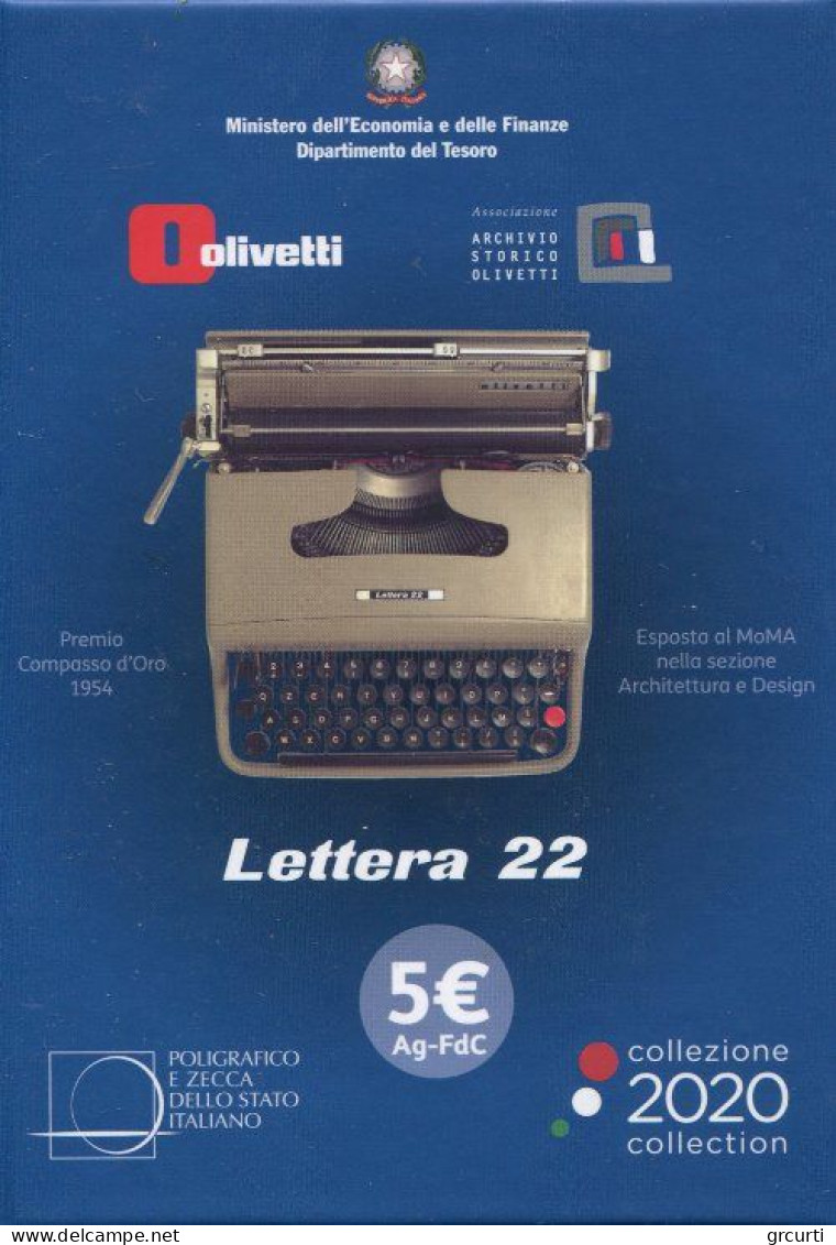 Italia - 3 X 5 Euro 2020 - Eccellenze Italiane - Olivetti Lettera 22 - UC# 242-243-244 - Italie