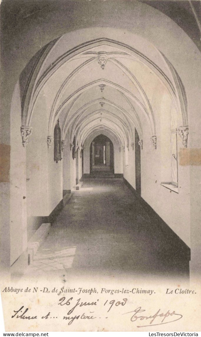 BELGIQUE - Abbaye De N.-D De Saint-Joseph - Forges-lez-Chimay - Le Cloître - Carte Postale Ancienne - Chimay