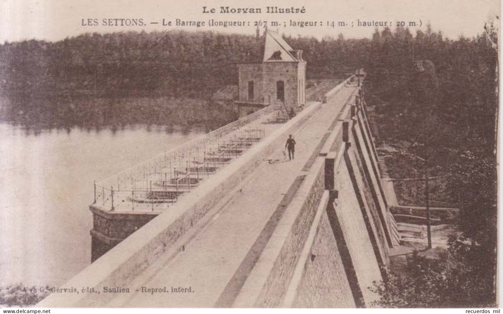 Les Settons Le Barrage  Carte Postale Animee - Montsauche Les Settons