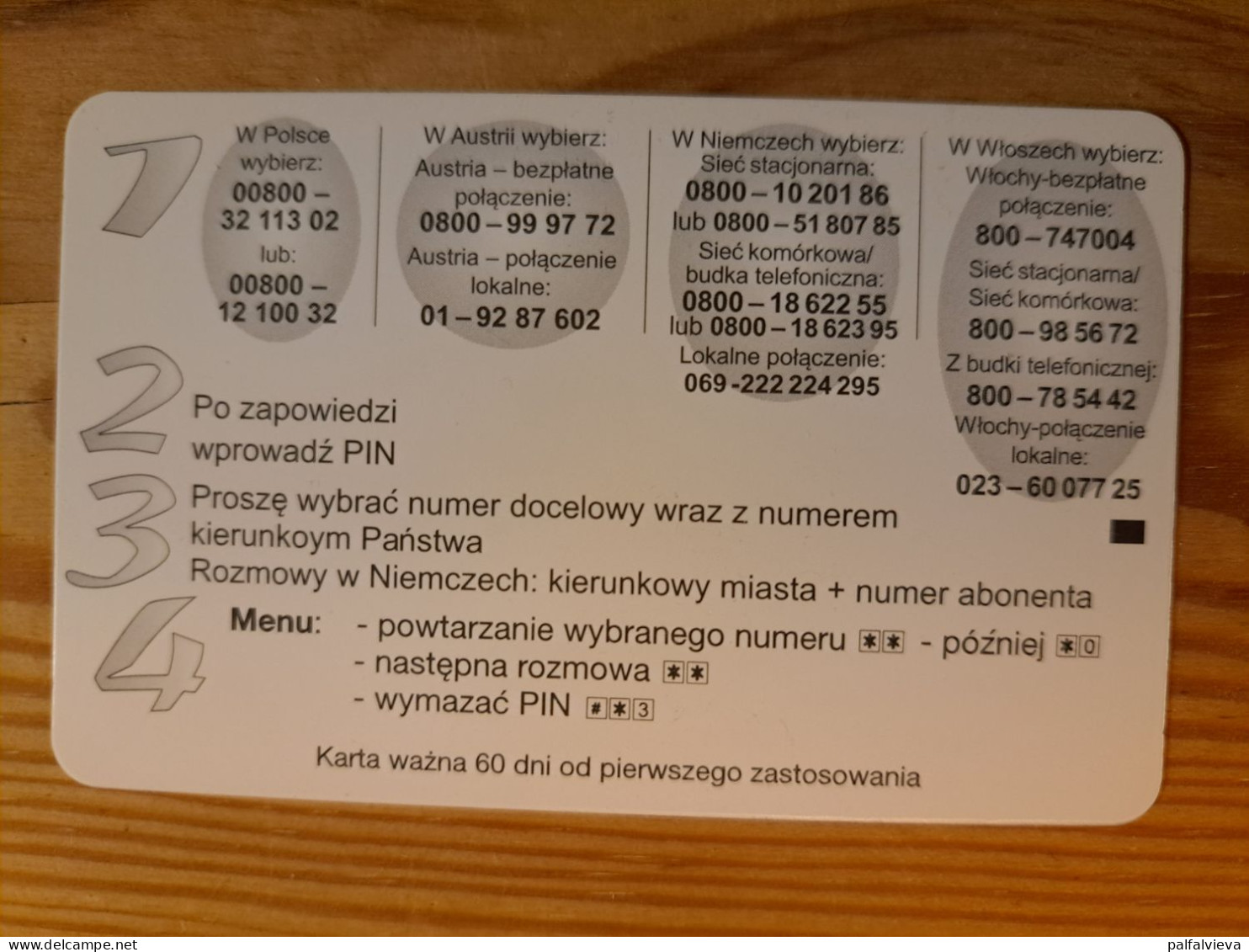 Prepaid Phonecard Austria, Polski Phonecard - Poland, Warszawa, Kraków, Gdansk - DUMMY - Autriche