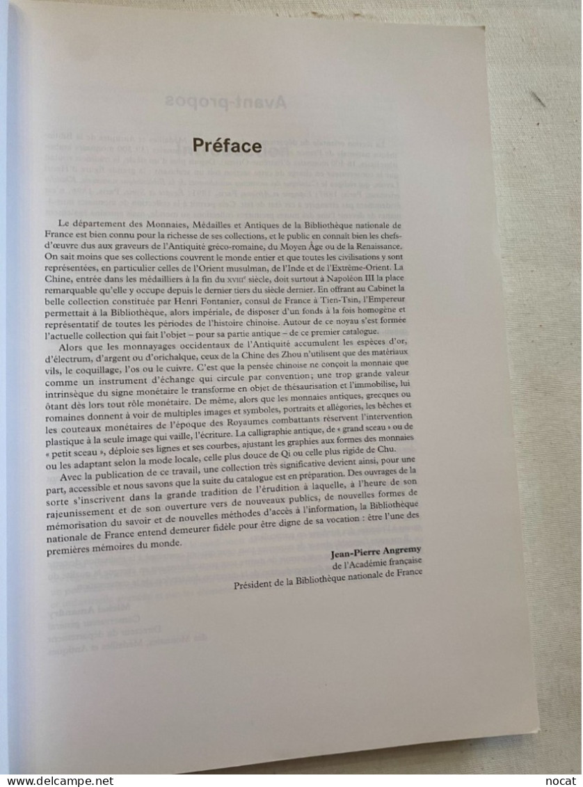 Monnaies Chinoises L'antiquité Préimpériale François Thierry Bibliothèque Nationale De France - Livres & Logiciels