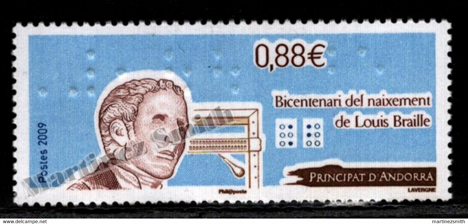 Andorre Français / French Andorra 2009 Yv. 666, Bicentenary Birth Of Louis Braille - MNH - Nuovi