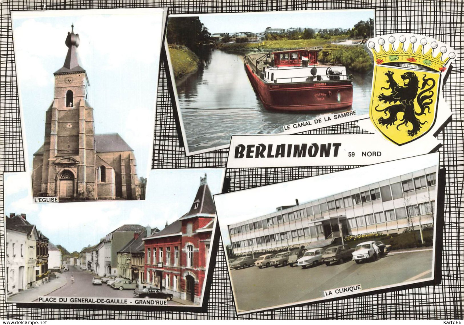 Berlaimont * Souvenir Du Village 4 Vues ! * Péniche JROOMAN St Benoit Thuin , Batellerie * Barge Chaland Péniches - Berlaimont