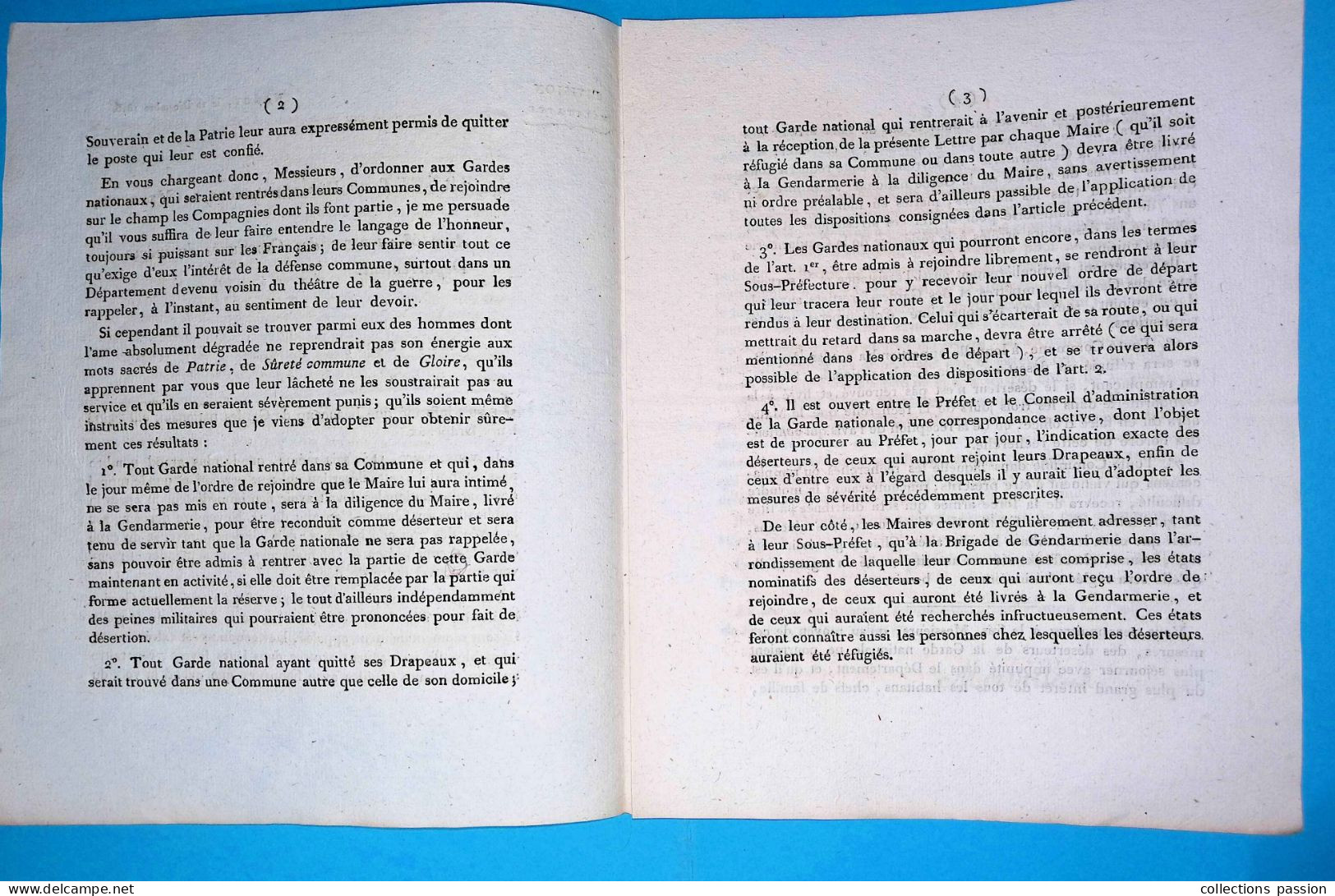 Militaria,  Nancy, 1815, Le Préfet De La Meurthe Aux Maires, Désertion De Gardes Nationaux, Frais Fr 2.45 E - Dokumente