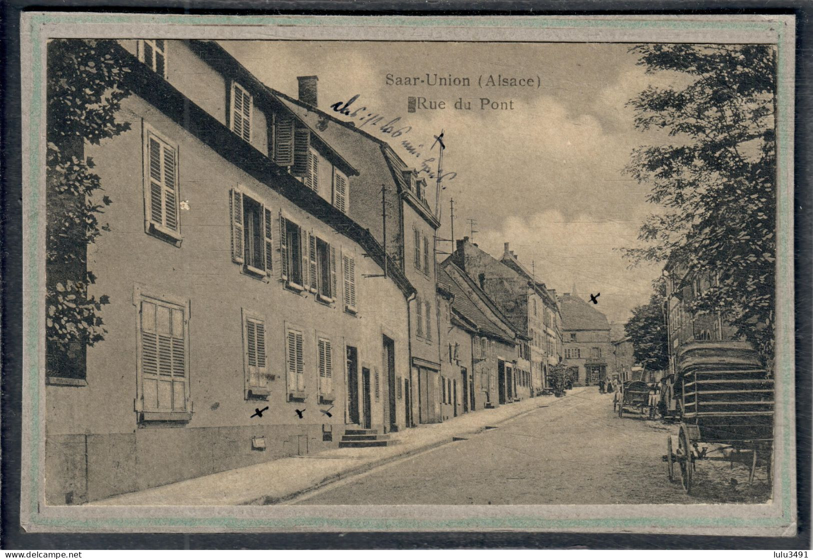 CPA - SARRE-UNION (67) - Aspect De La Rue Du Pont Dans Les Années 20 - Sarre-Union