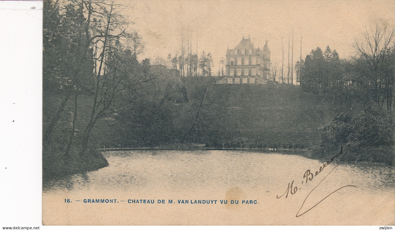 GERAARDSBERGEN GRAMMONT CHATEAU DE M. VAN LANDUYT VU DU PARC - Geraardsbergen