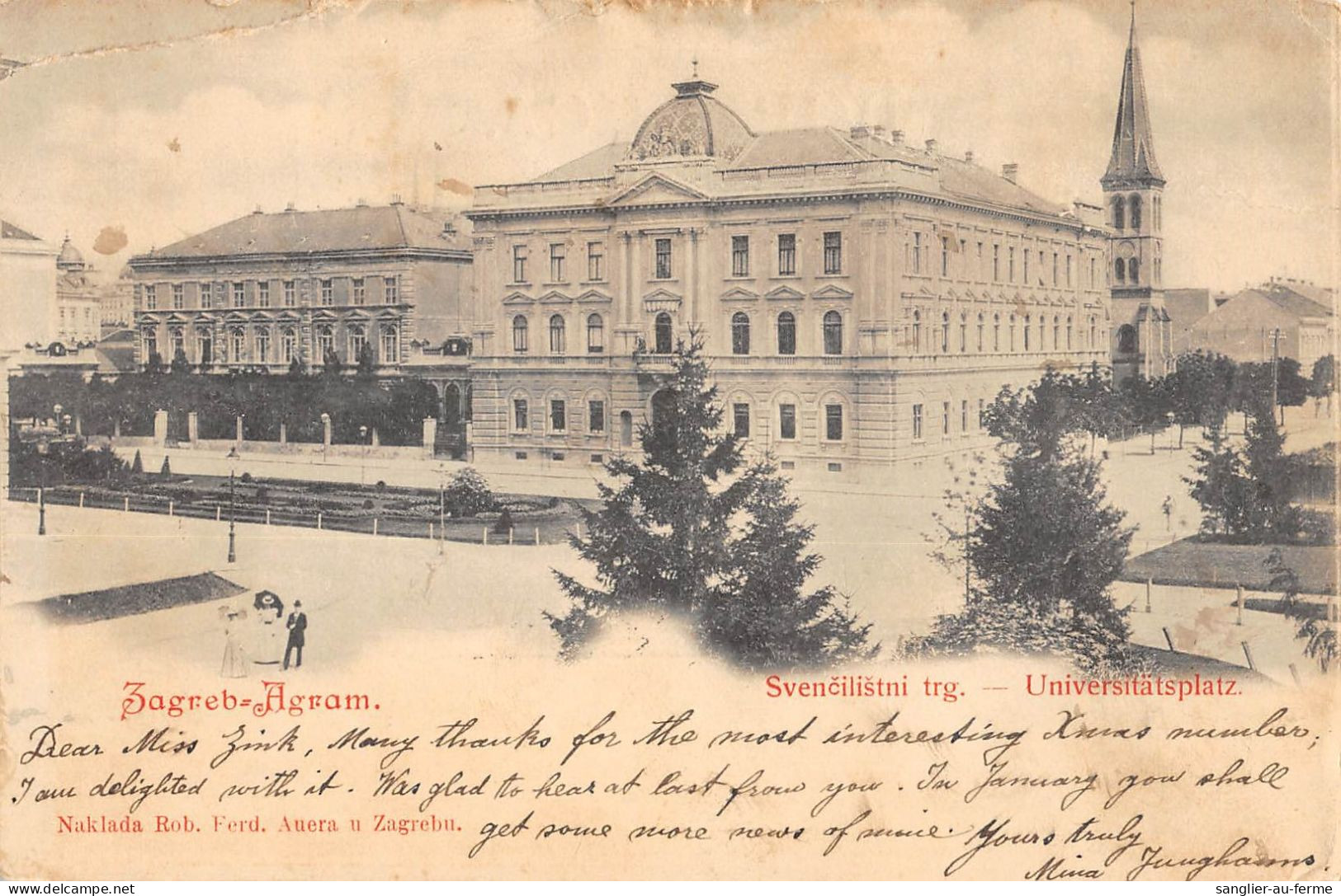 CPA CROATIE / ZAGREB / AGRAM / SVENCILISTNI TRG / UNIVERSITATSPLATZ - Croatie