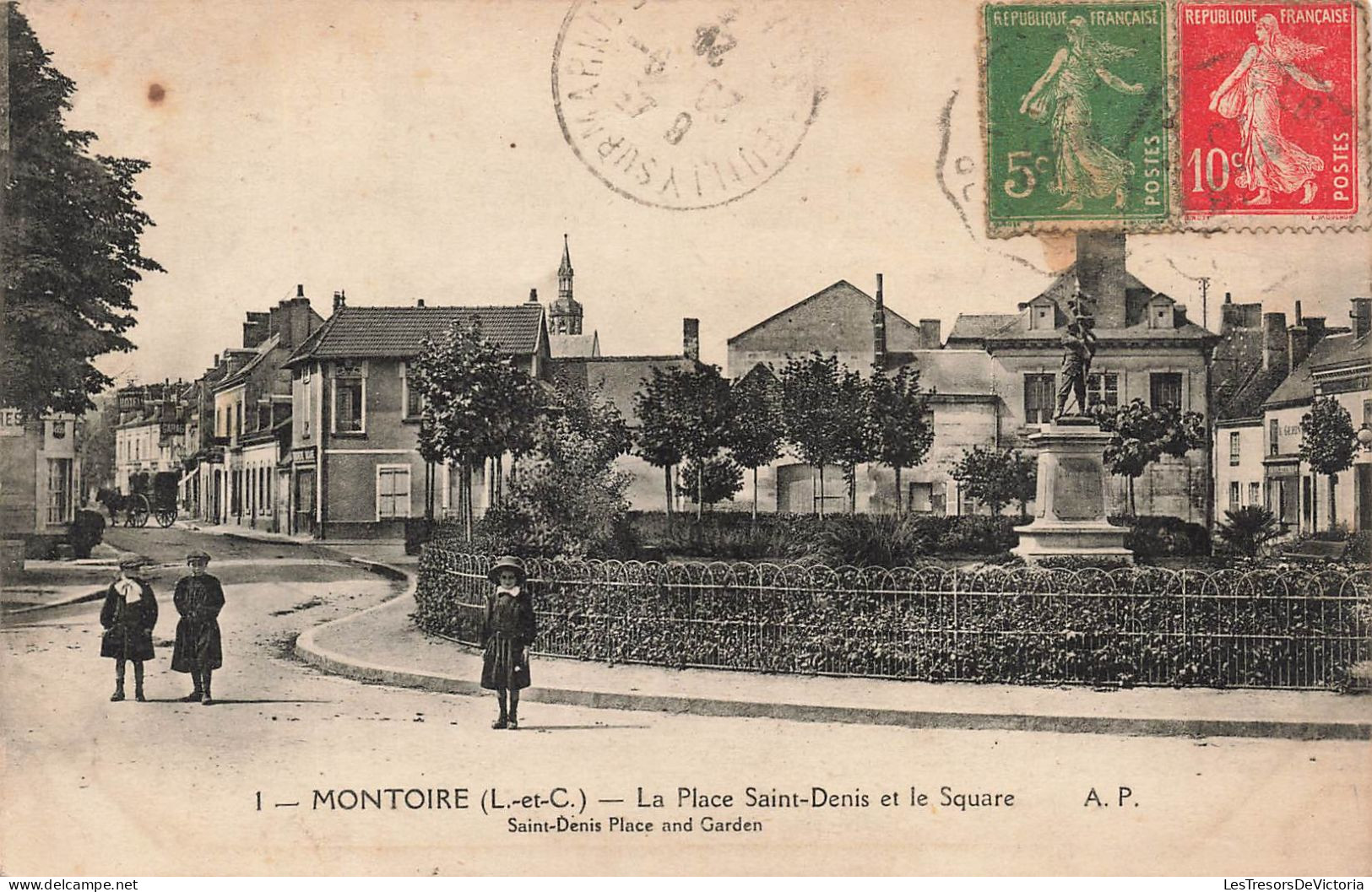 FRANCE - Montoire - La Place Saint Denis Et Le Square - AP - Oblitération Ambulante - Carte Postale Ancienne - Montoire-sur-le-Loir