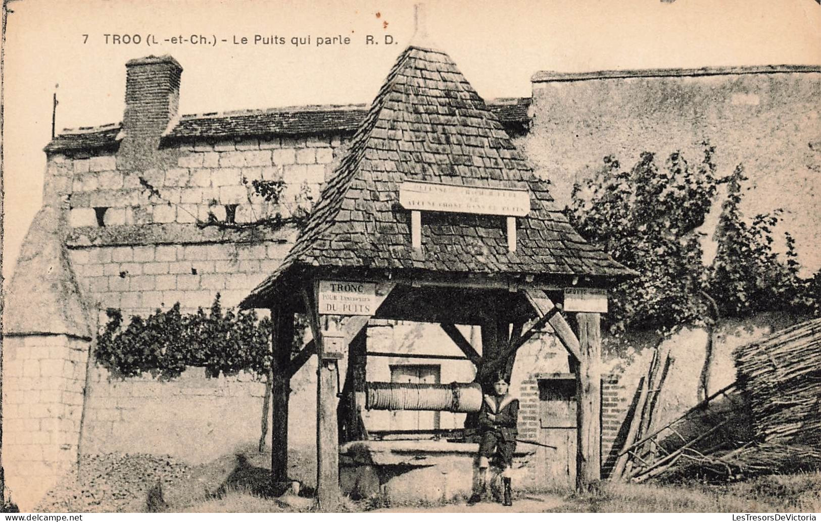 FRANCE - Troo - Le Puits Qui Parle - RD - Carte Postale Ancienne - Montoire-sur-le-Loir