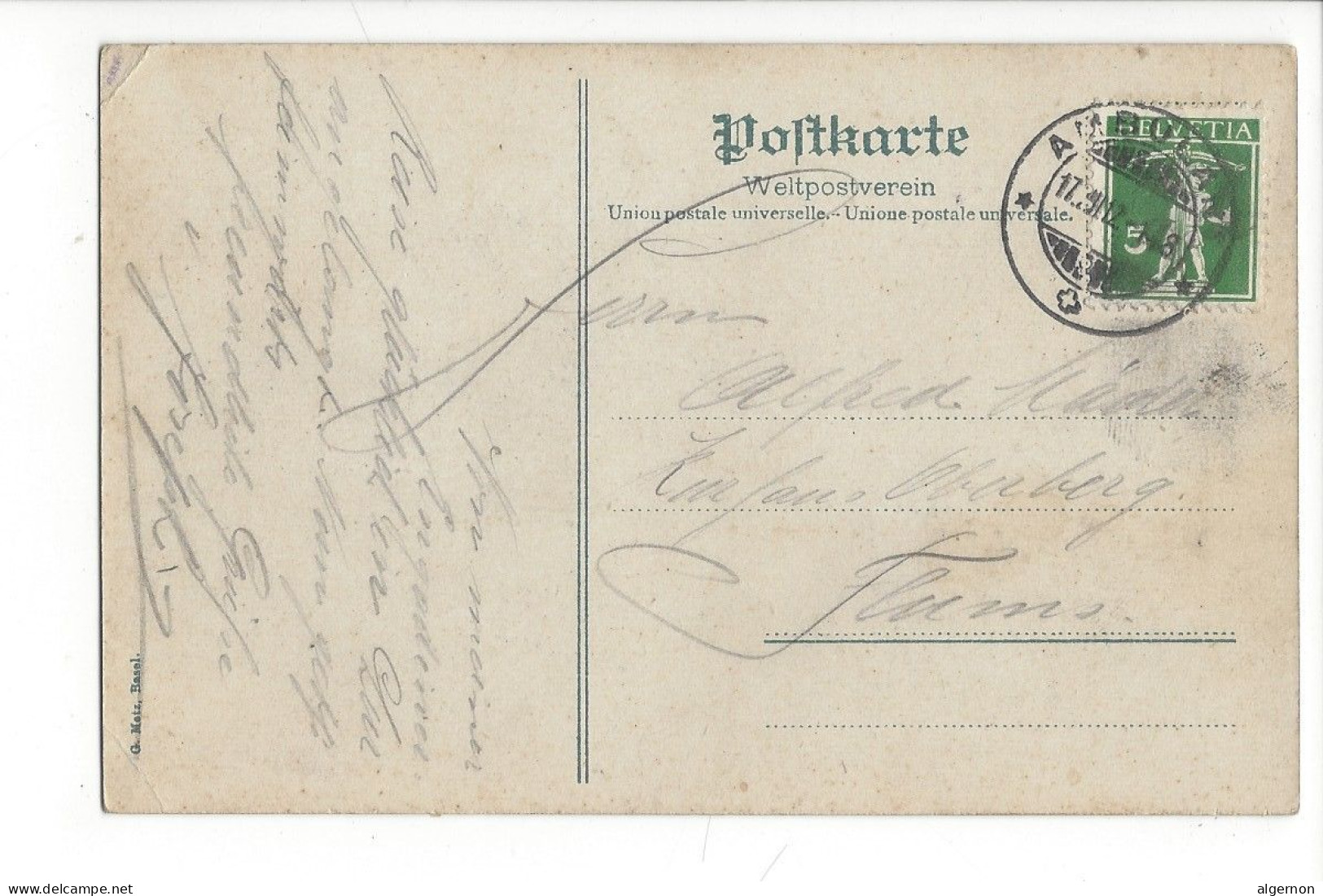 31961 - Chur Obertor Cachet Ambulant 1912 - Coira