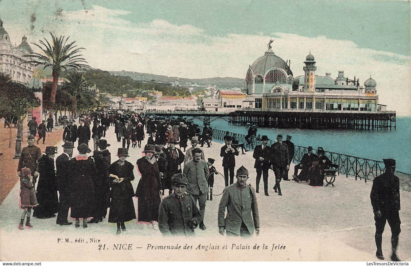 FRANCE - Nice - Promenade Des Anglais Et Palais De La Jetée - Colorisé - Animé - Carte Postale Ancienne - Autres & Non Classés