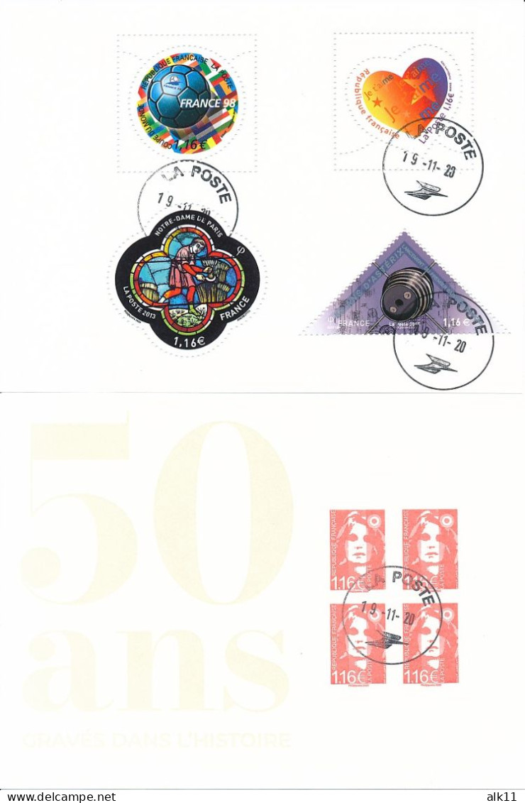 France 2020 - 8 Feuillets Du Livret 50 Ans De L'imprimerie Des Timbres-poste - Oblitéré Cachet Rond. - Oblitérés