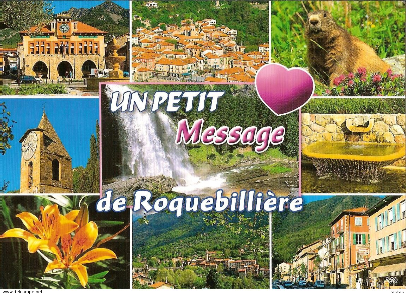 CPM - ALPES MARITIMES - UN PETIT MESSAGE DE ROQUEBILLIERE - MULTIVUES - MARMOTTE - Roquebilliere