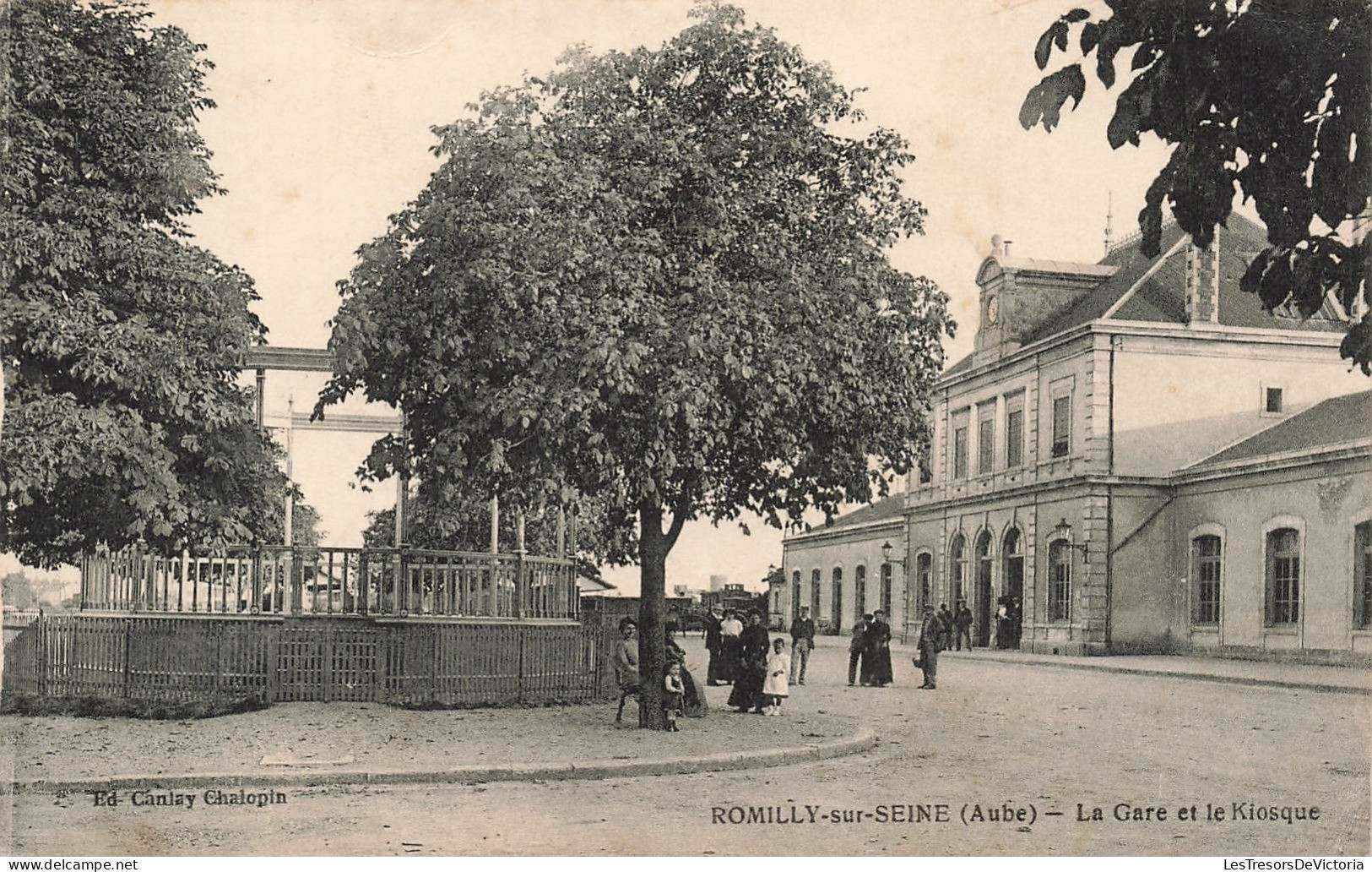 FRANCE - Romilly Sur Seine - La Gare Et Le Kiosque - Carte Postale Ancienne - Romilly-sur-Seine