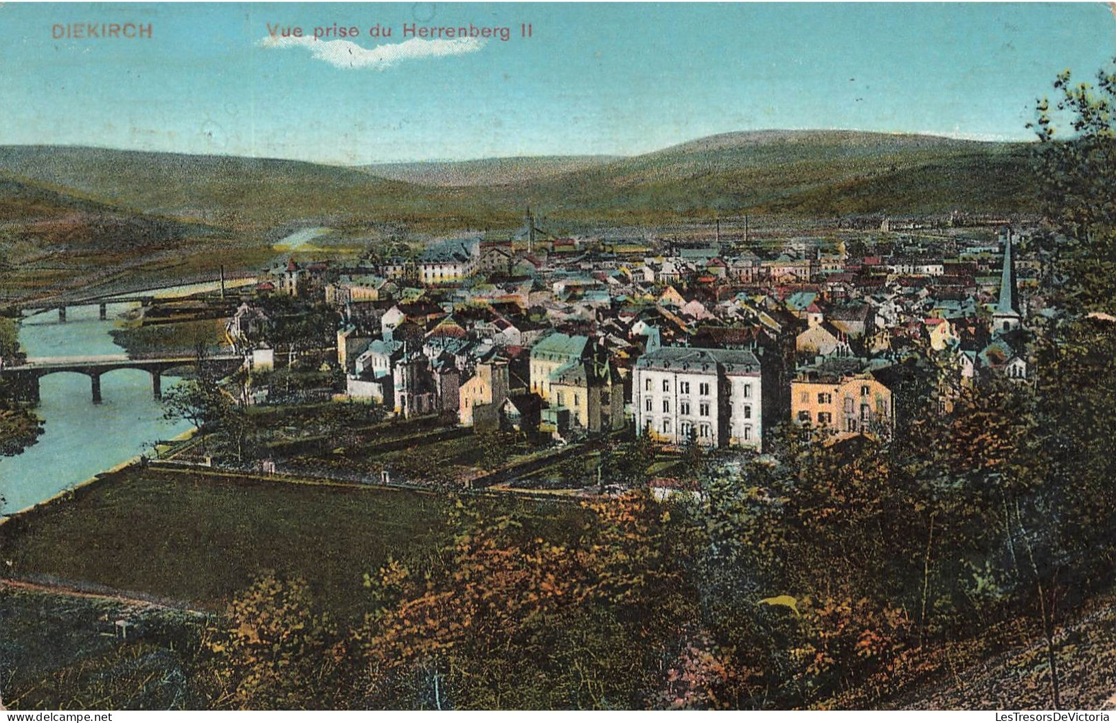 LUXEMBOURG - Diekrich - Vue Prise Du Herrenberg II - Colorisé - Carte Postale Ancienne - Diekirch