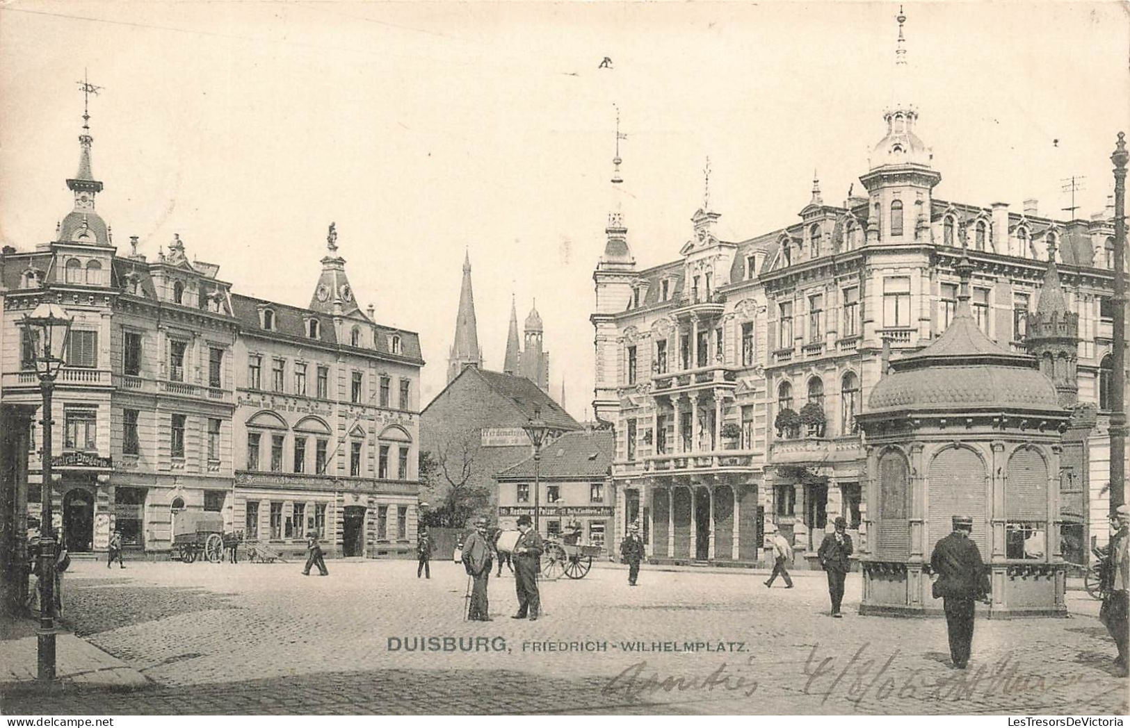 Allemagne - Duisburg - Friedrich - Wilhelmplatz - Animé - Carte Postale Ancienne - Düsseldorf