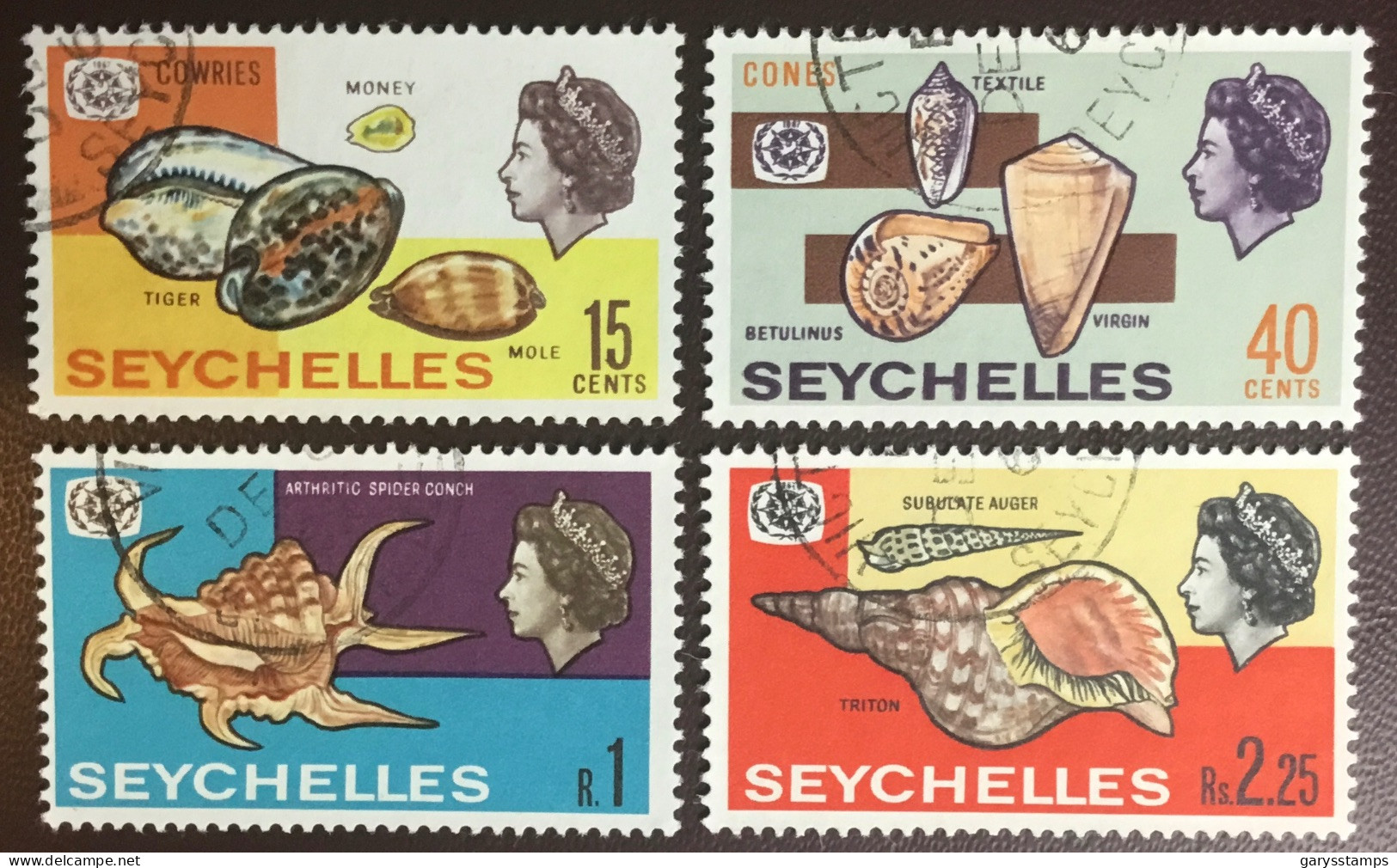 Seychelles 1967 Tourist Year Shells FU - Seychellen (...-1976)