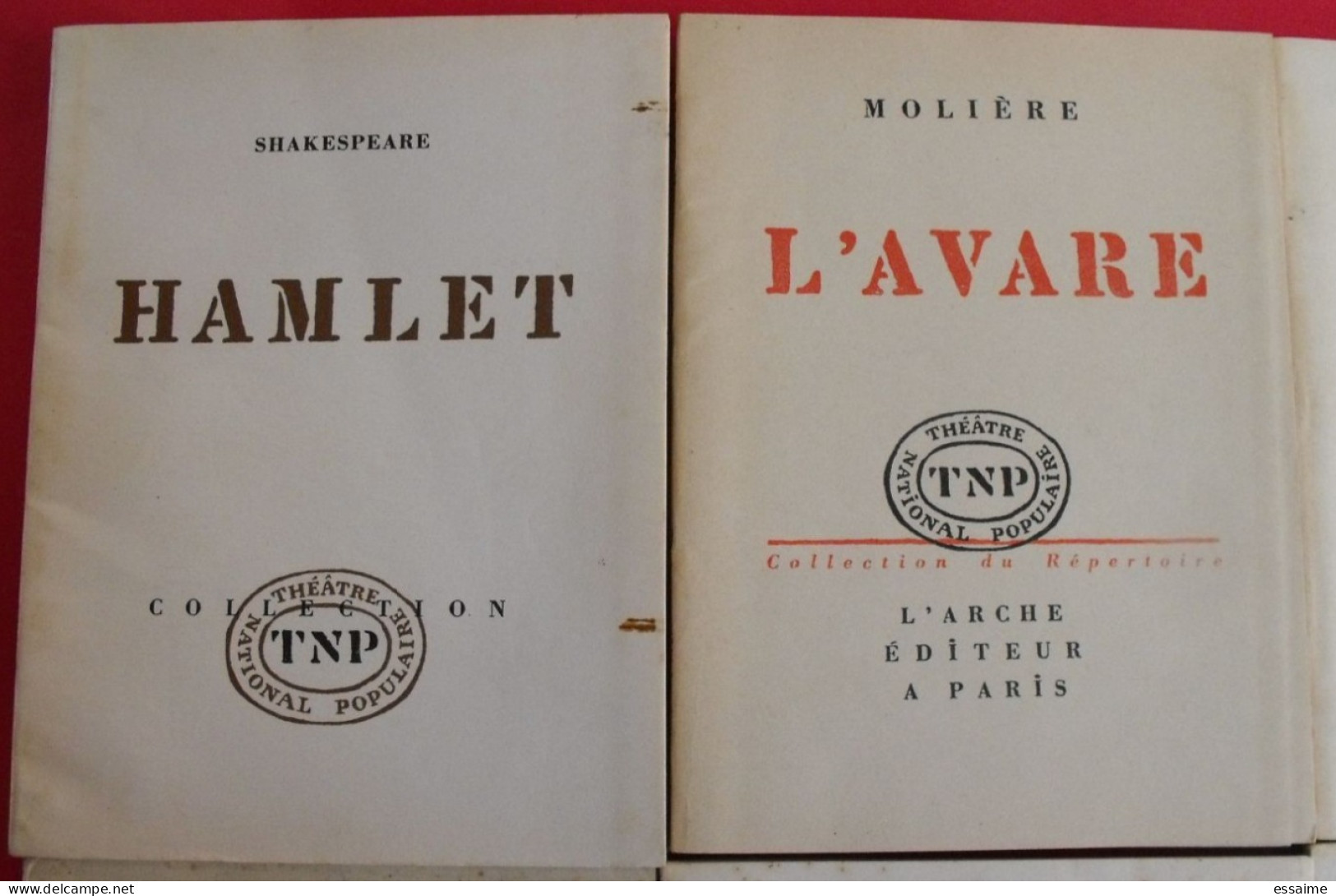 Lot De 8 Livrets TNP Théâtre National Populaire. Goldoni Calderon Corneille Shakespeare Molière Euripide 1957-1965 - Autres & Non Classés