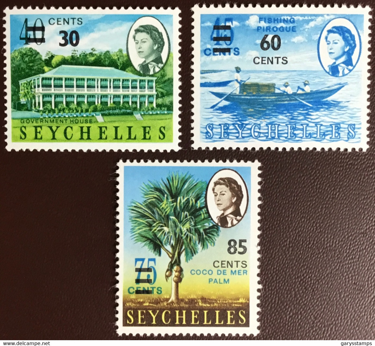 Seychelles 1968 Surcharges Trees MNH - Seychelles (...-1976)