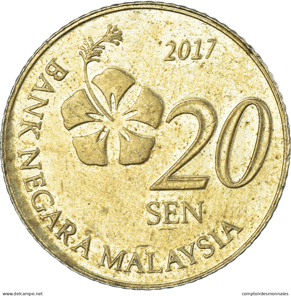Monnaie, Malaysie, 20 Sen, 2017 - Malaysie